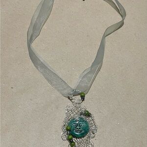 Artisan Made Green Pendant Necklace